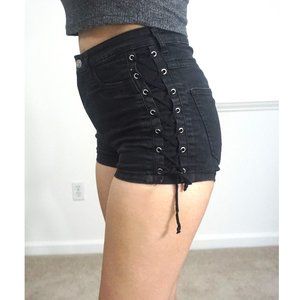 H&M Lace-up High Waisted Short Size:8